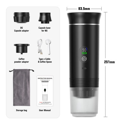 3-in-1 Tragbare Espressomaschine
